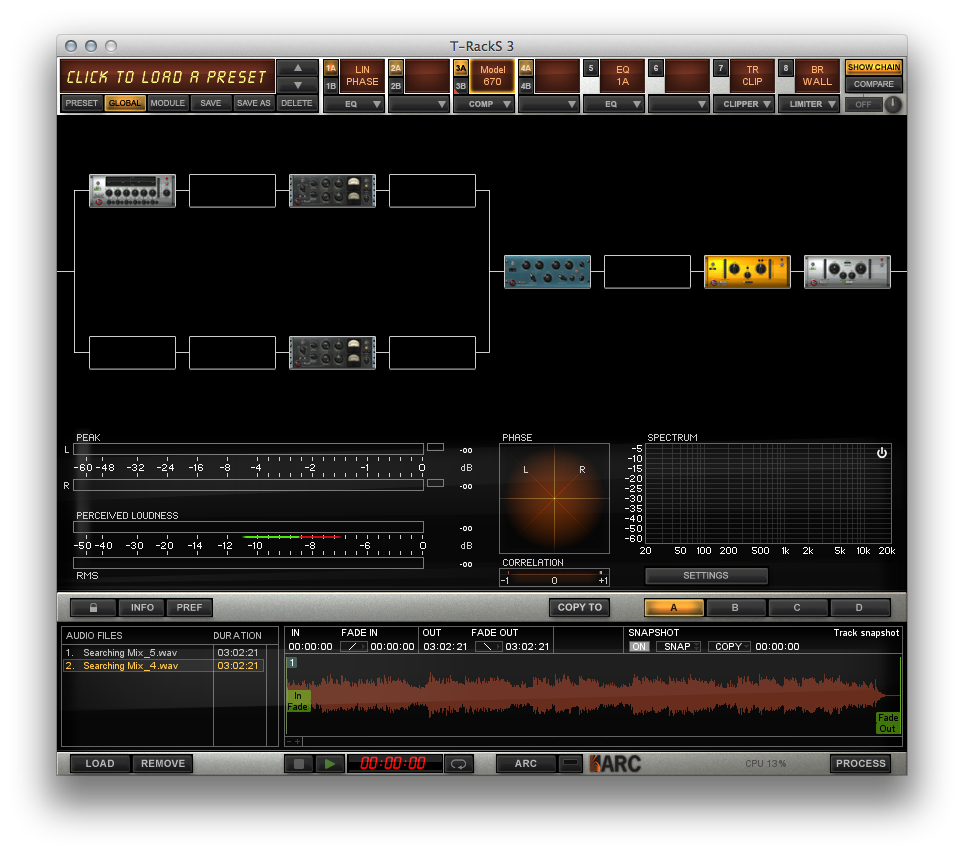 T-RackS 3 signal chain