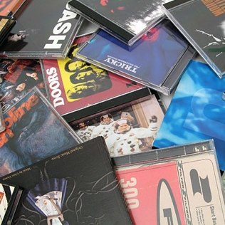 stack of CDs